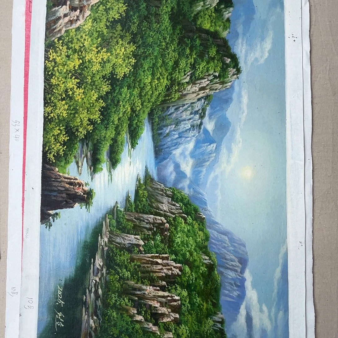 蒙***人油画朝鲜艺术家油画作品