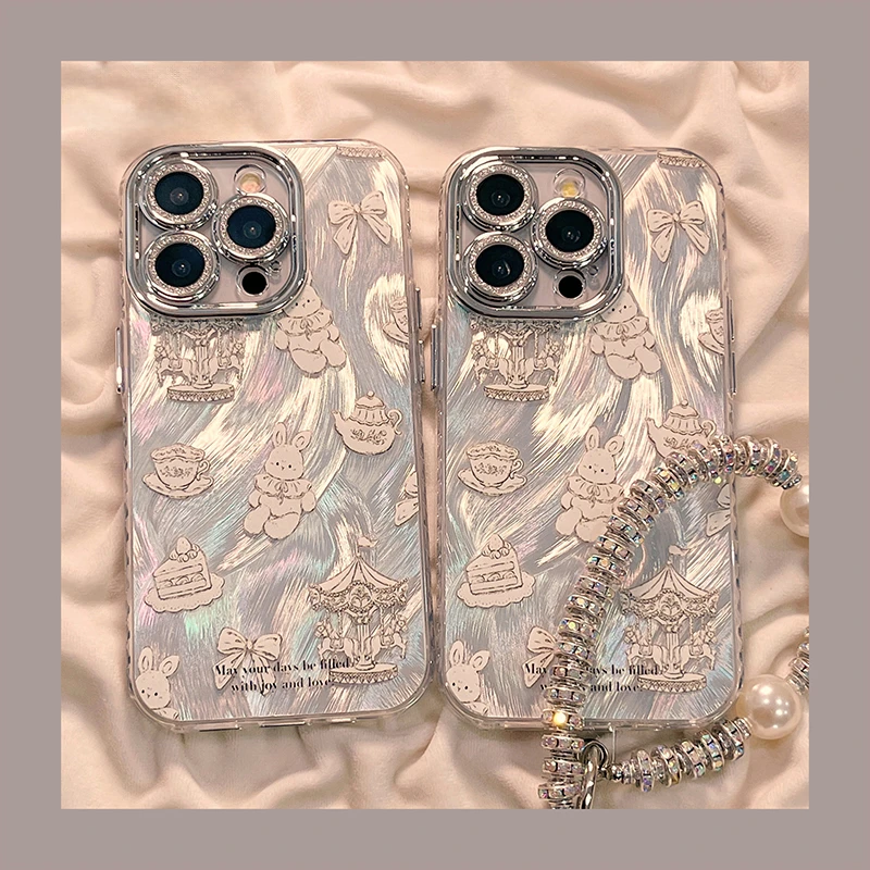 春日氛围感花适用苹果华为vivo小米oppo手机壳iphone16/15/14卡通