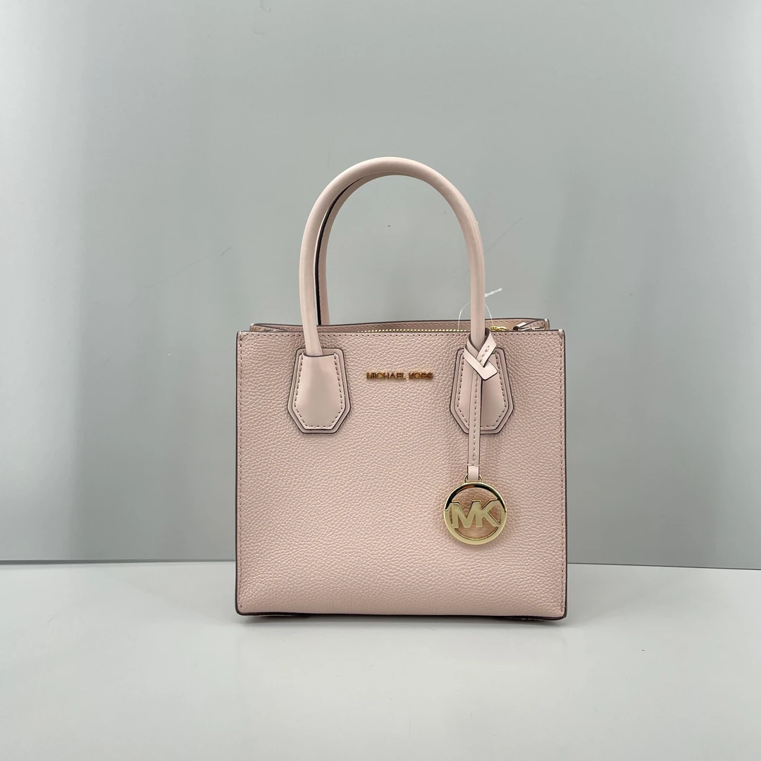 99新 MICHAEL KORS/迈克高仕 mercer粉色手提斜挎包 22*19*10cm