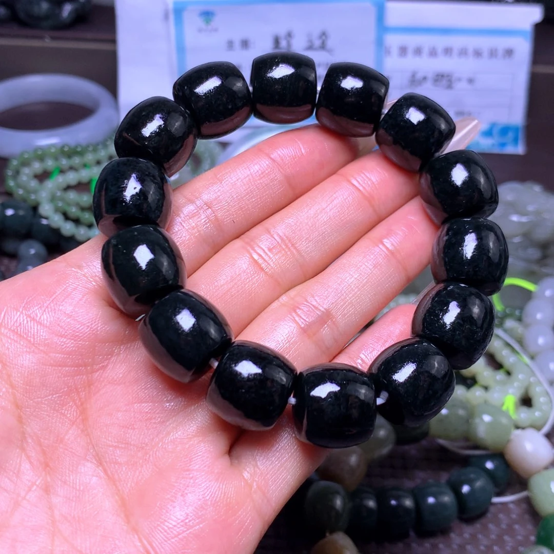 和田玉未镶嵌手串卡16