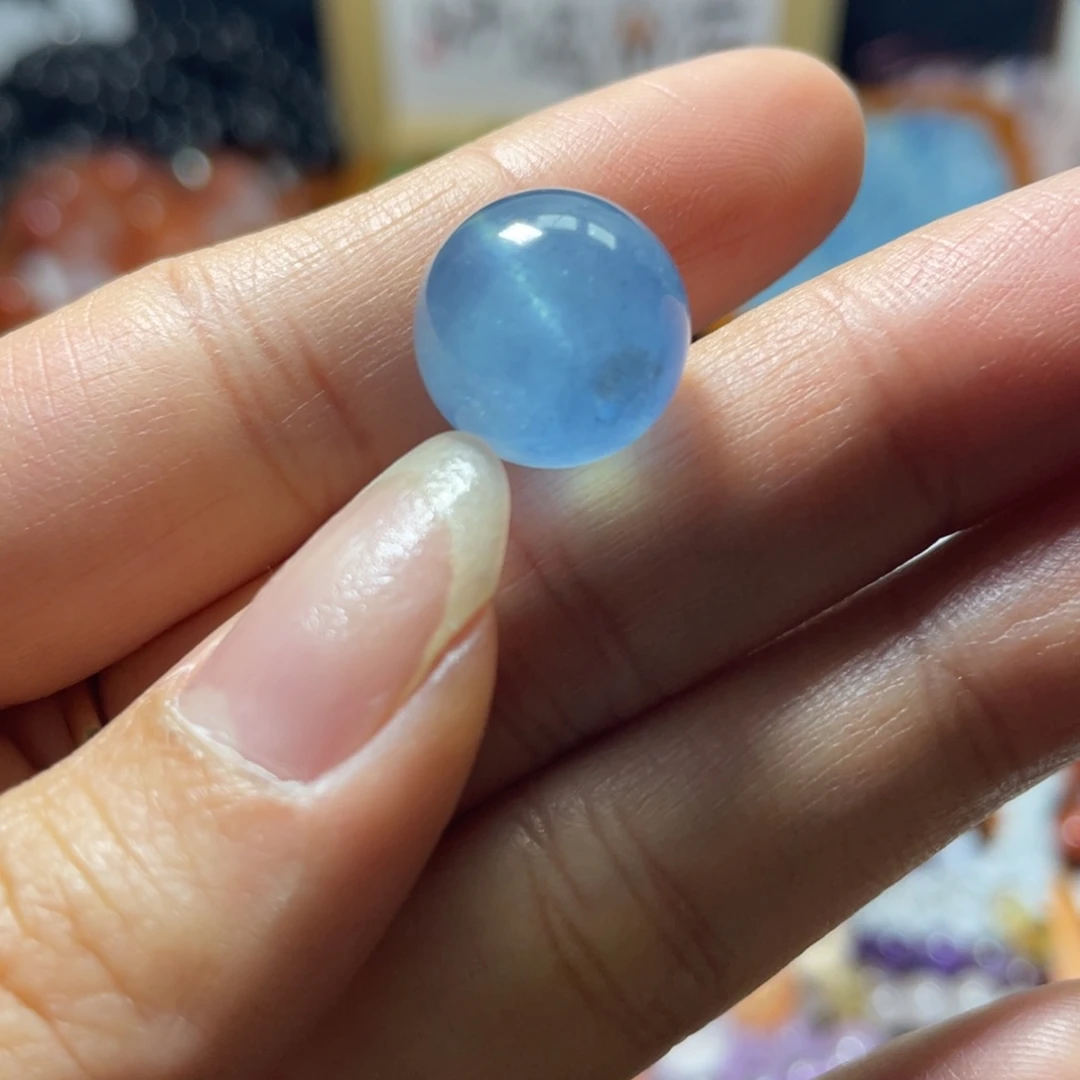 紫晶手链未镶嵌海蓝宝单珠14mm