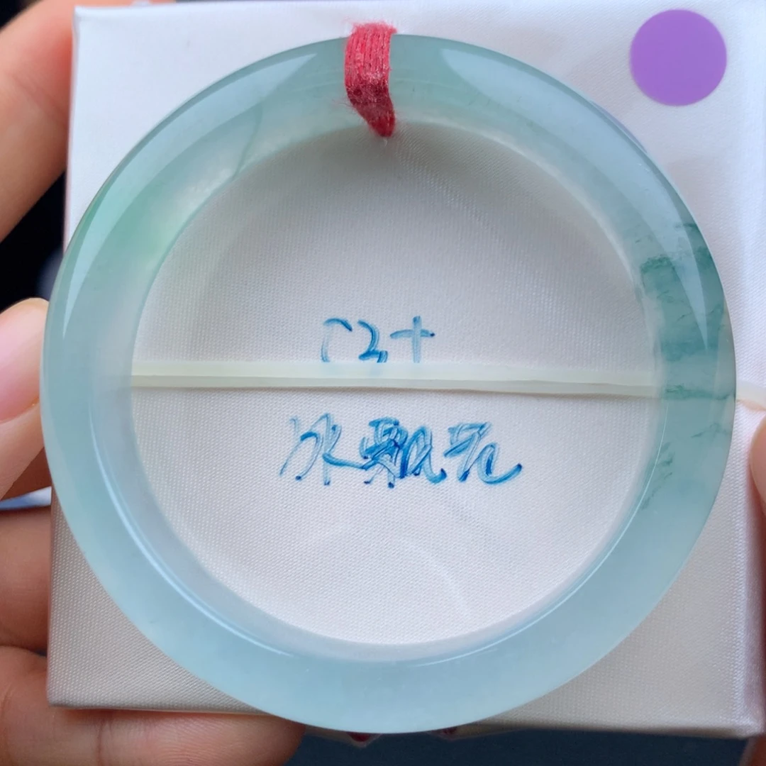 翡翠未镶嵌手镯冰飘花起光
