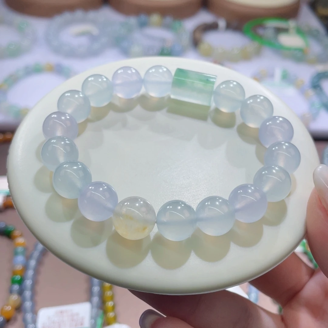 未镶嵌手链翡翠高冰幻彩卡10