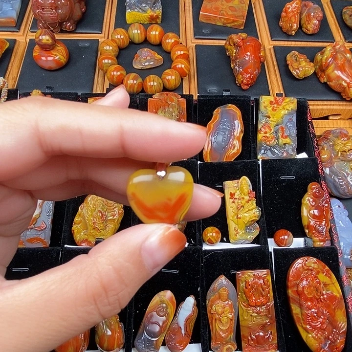 玛瑙/玉髓未镶嵌天然玛瑙战国红