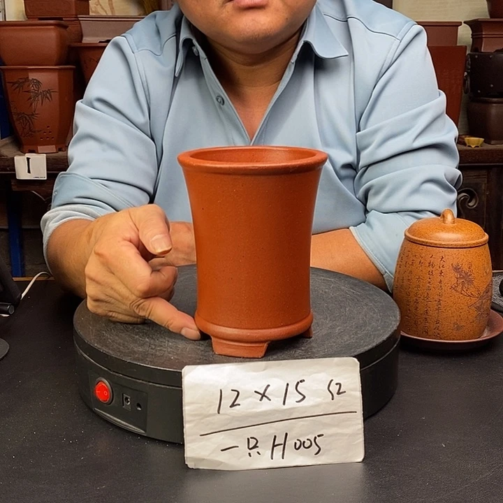 紫砂花盆货号一只H005