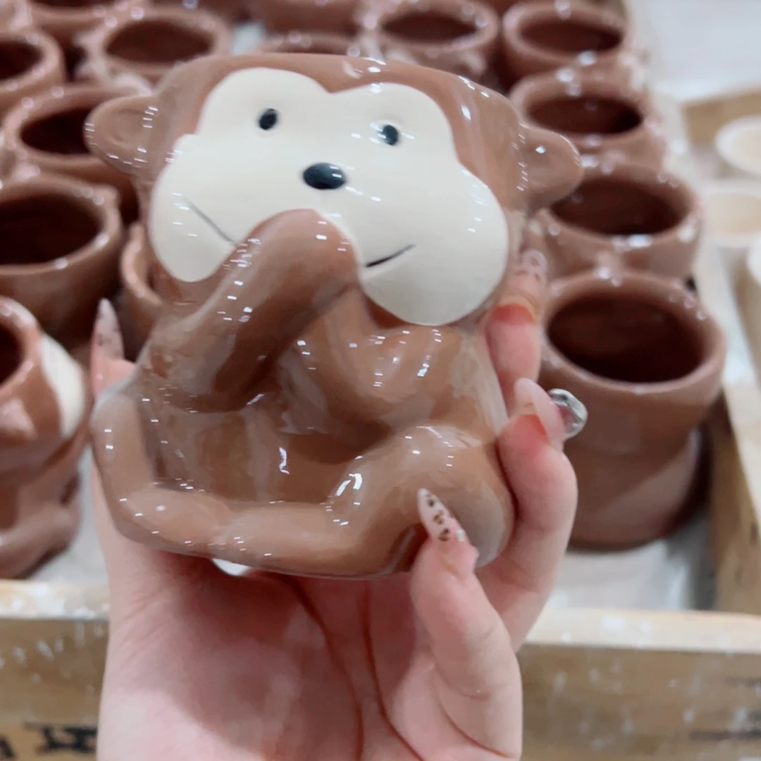 有孔，陶瓷花盆满10米包邮发货