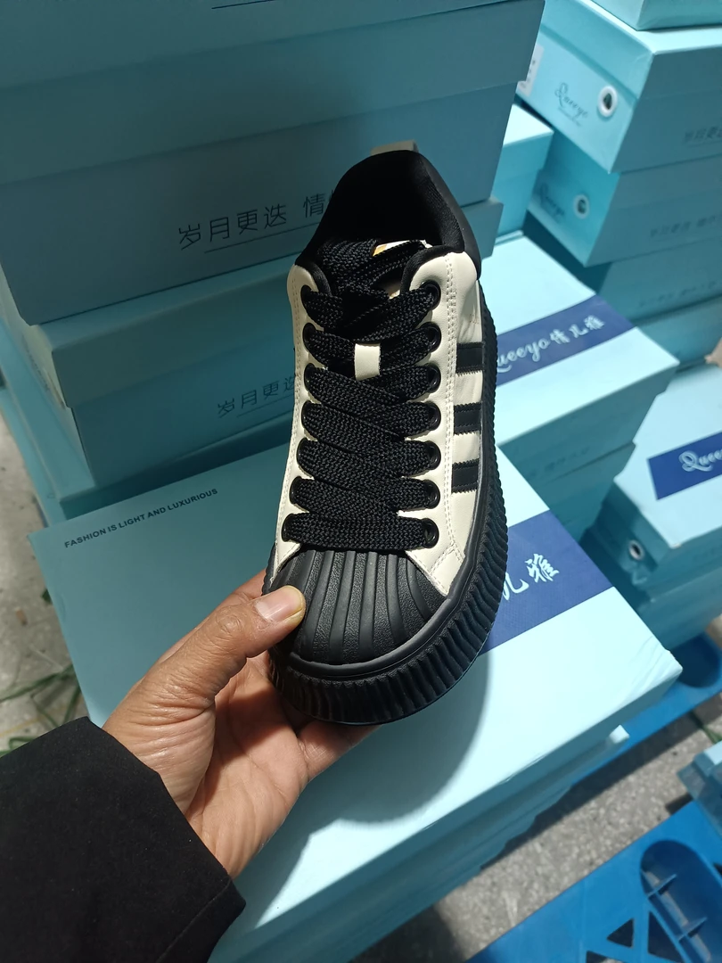 815新款真皮高帮贝壳头板鞋