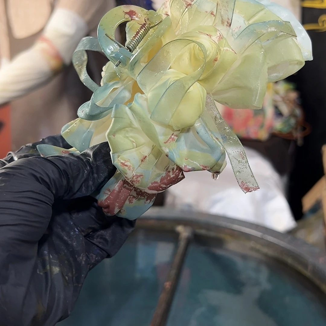421玫瑰抓夹夏日荷塘