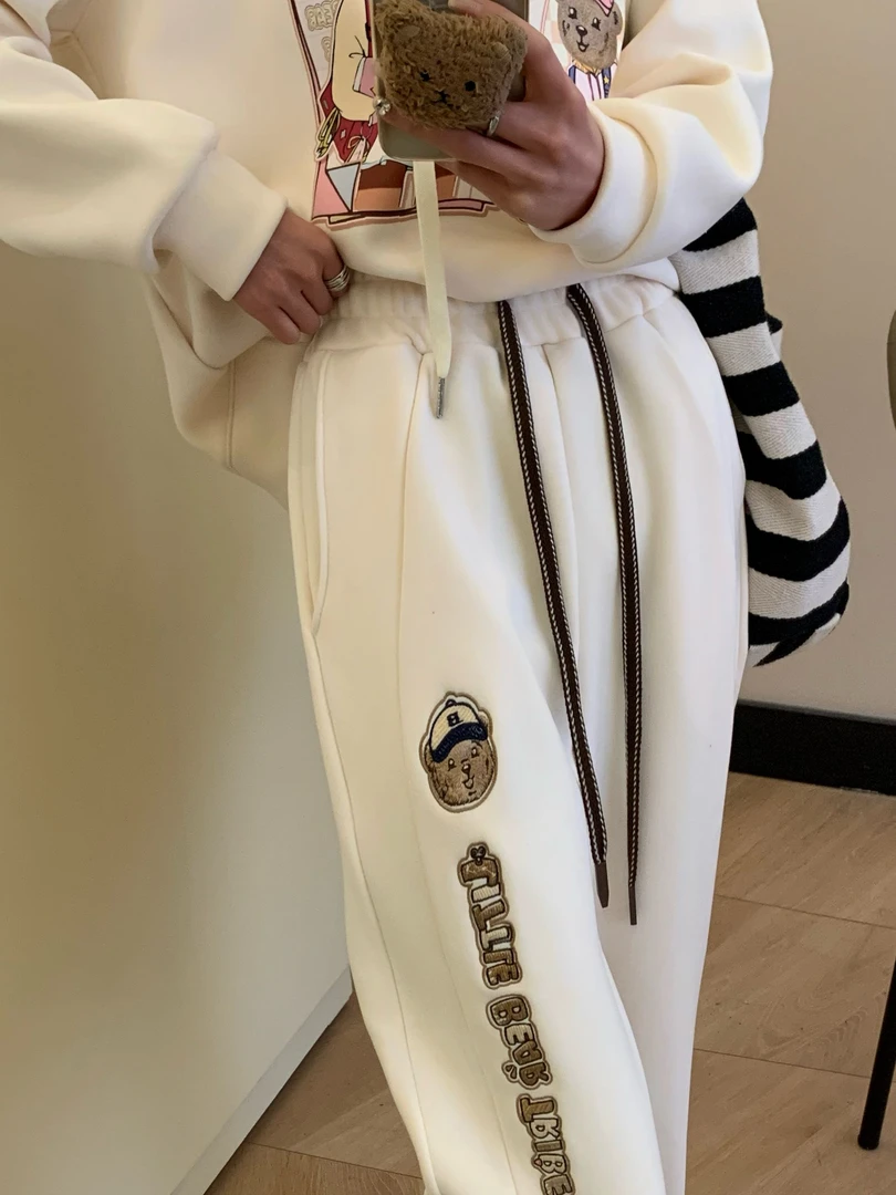 春季新款 青岛外贸  防风卫裤小熊部落女士卫裤 刺绣2006