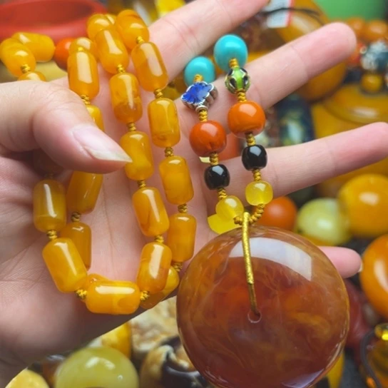未镶嵌琥珀手链蜜蜡