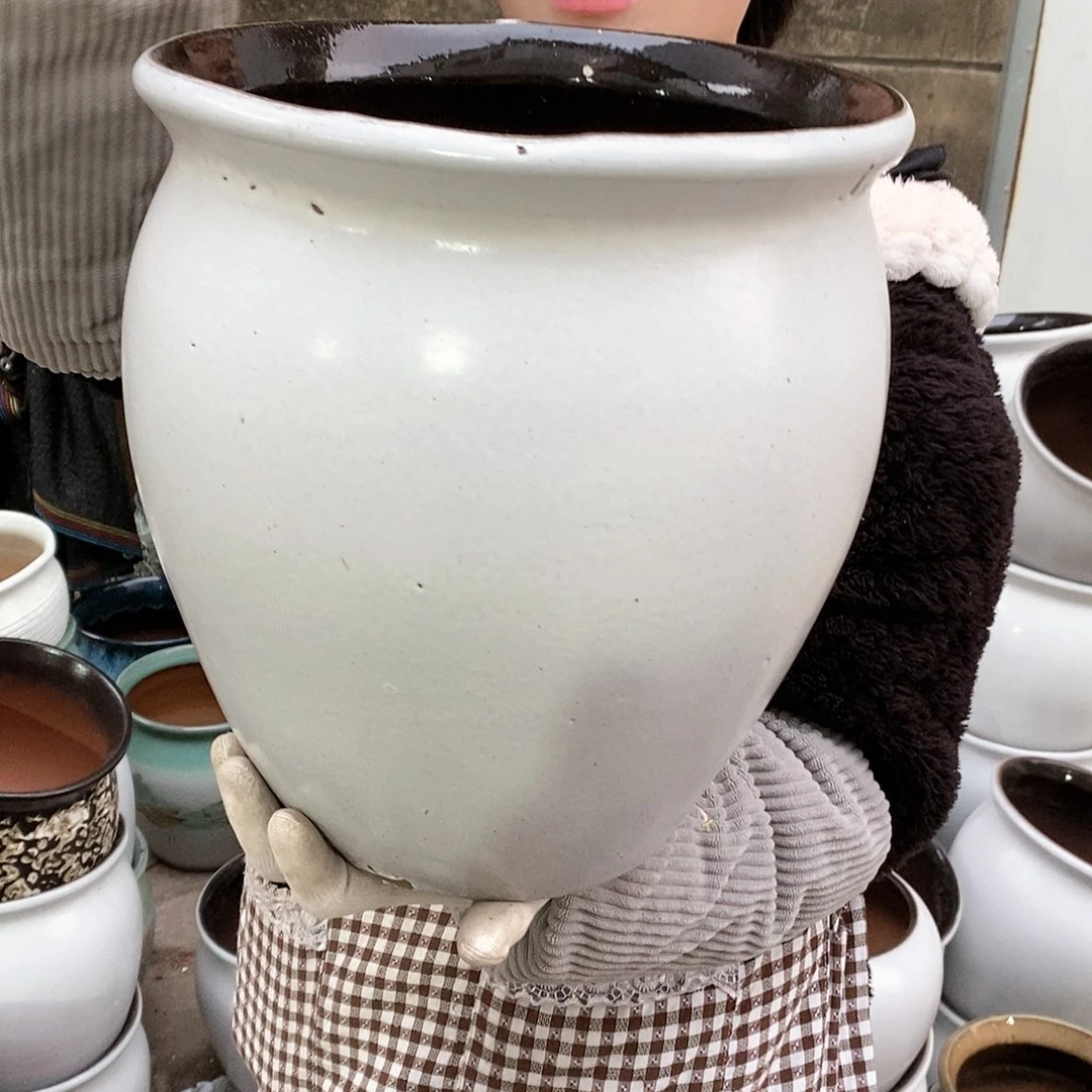 紫砂花盆瑕疵口27高30