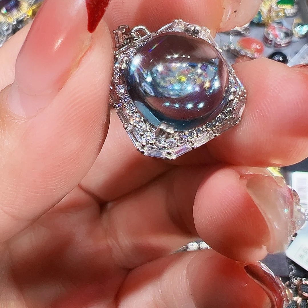 银S925镶嵌托帕石珠宝奇石