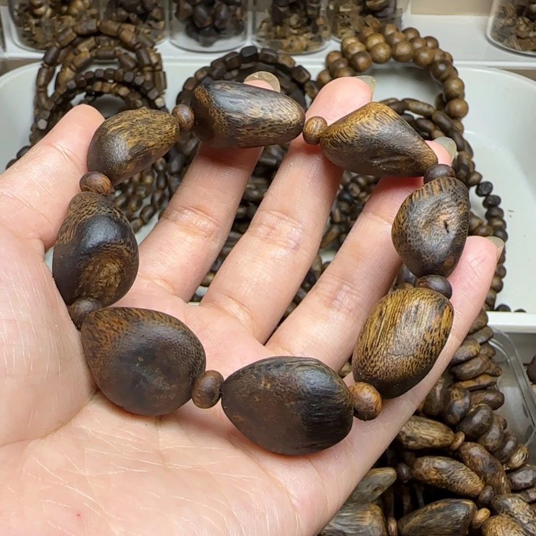雨***诗手串沉香单圈树丁包头老料张勺子20.2克