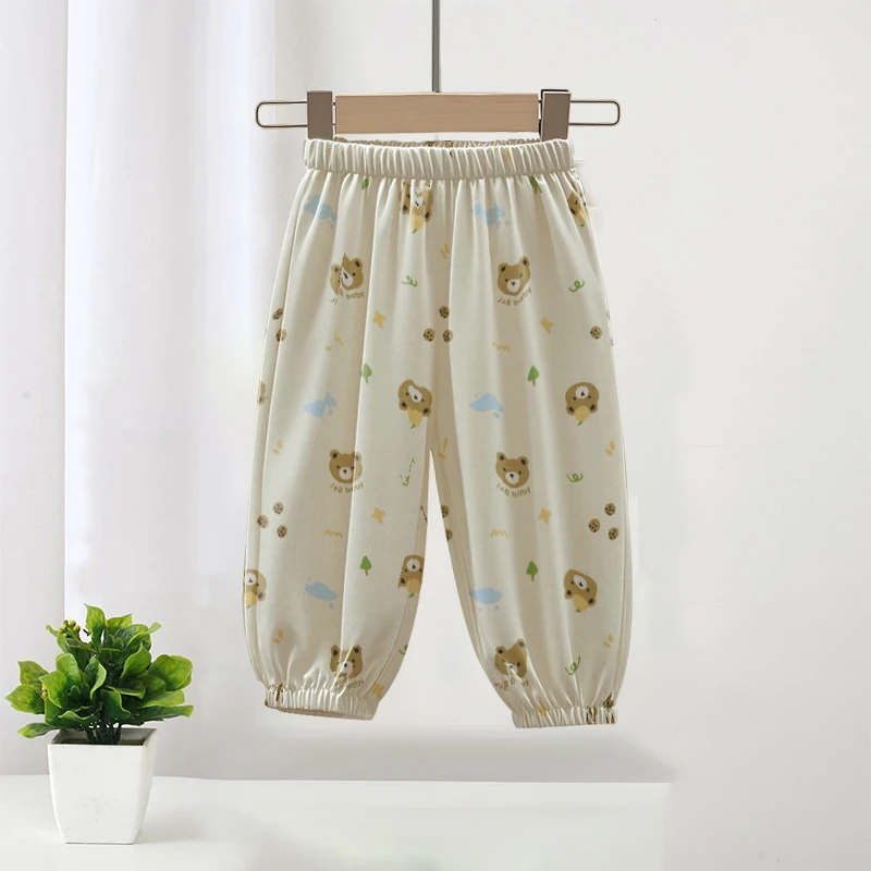 儿童宝宝防蚊裤夏季男女童薄款新款宽松灯笼裤子长裤束脚裤外穿潮