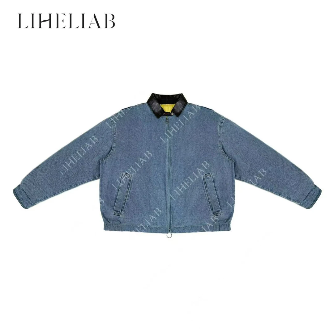 宝儿家 / 牛仔外套 秋冬复古少年感秋冬简约时尚宽松夹棉外套