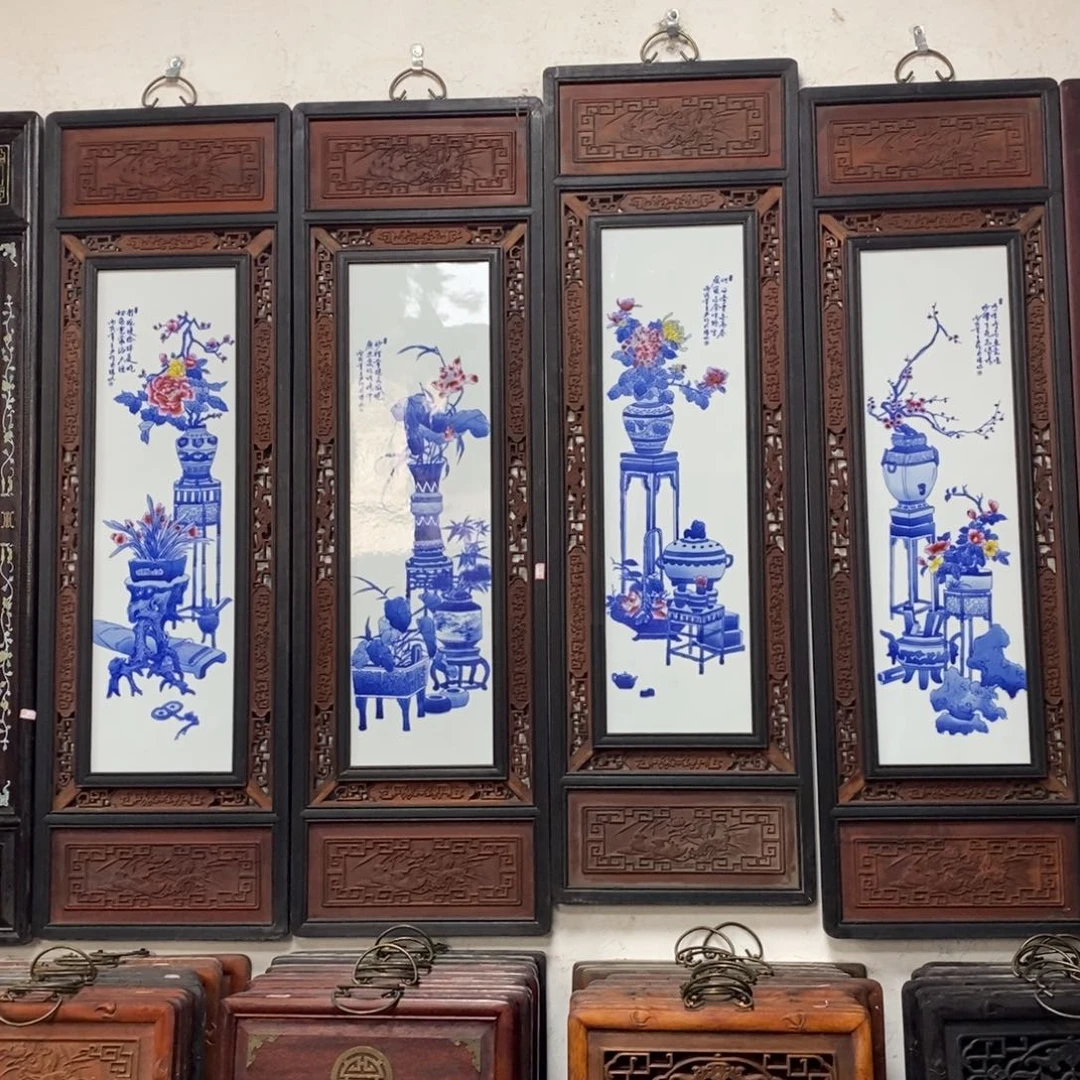 瓷1.2*36*4景德镇瓷板画柴窑烧制