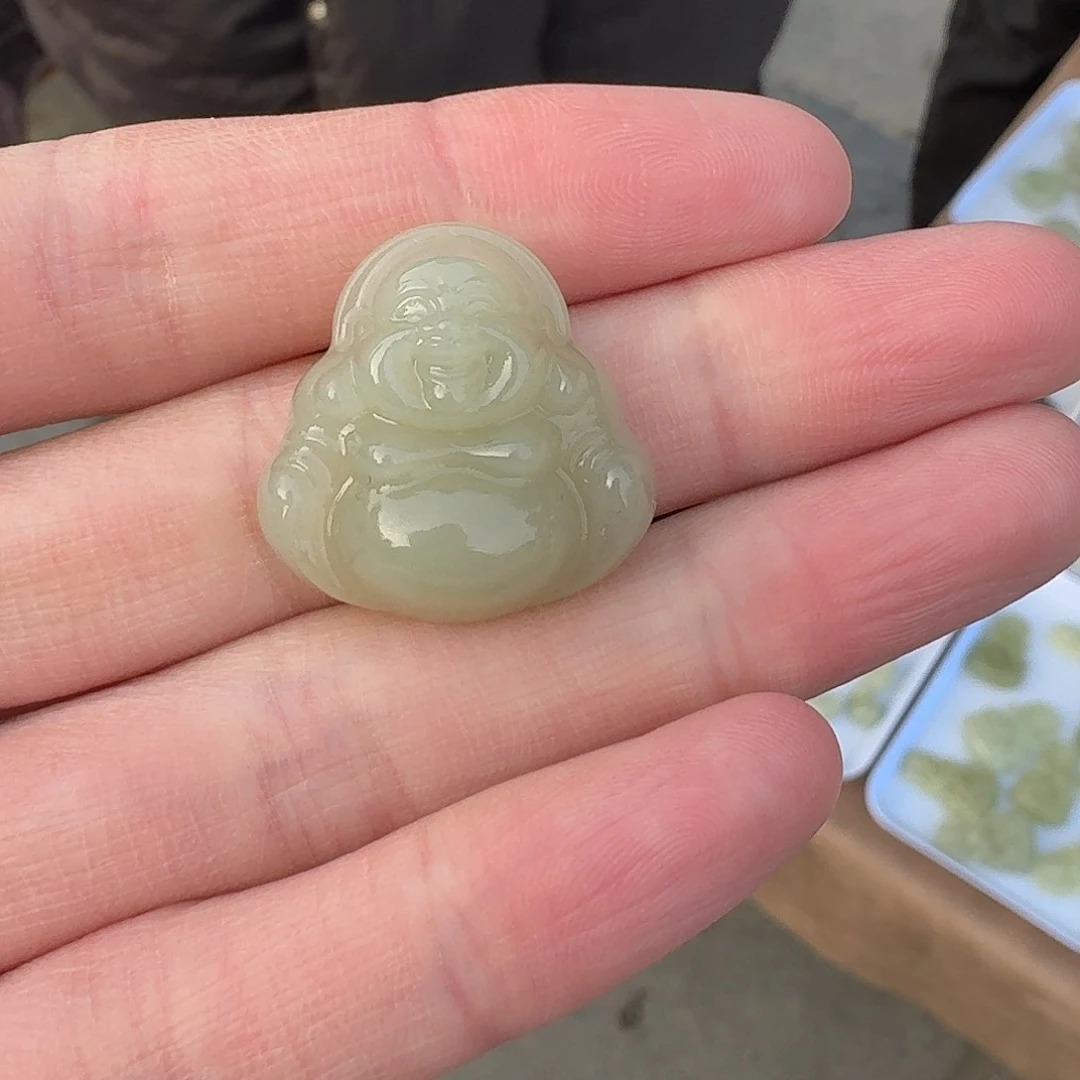 和田玉佛未镶嵌36小王子卡25左右青海料
