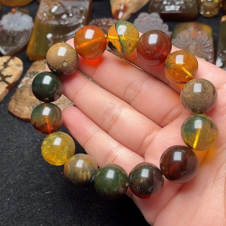 琥珀未镶嵌颈饰16➕多宝48