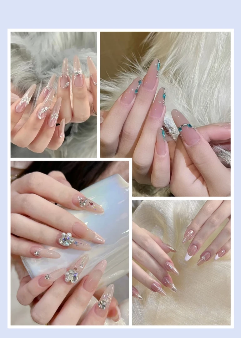 纯手工腮红气质猫眼可拆卸穿戴式美甲（下单备注编号）