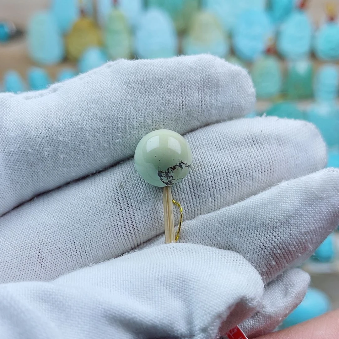 未镶嵌绿松石珠宝奇石10mm
