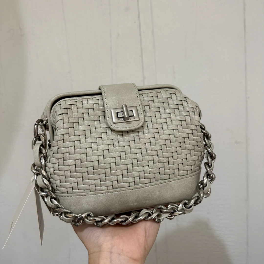 夏季新款编织法式简约单肩手拎包