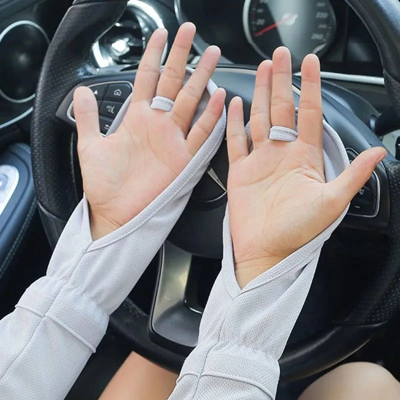 手部防紫外线女开车防晒袖骑行夏季冰丝透气袖套冰袖护臂宽松大码