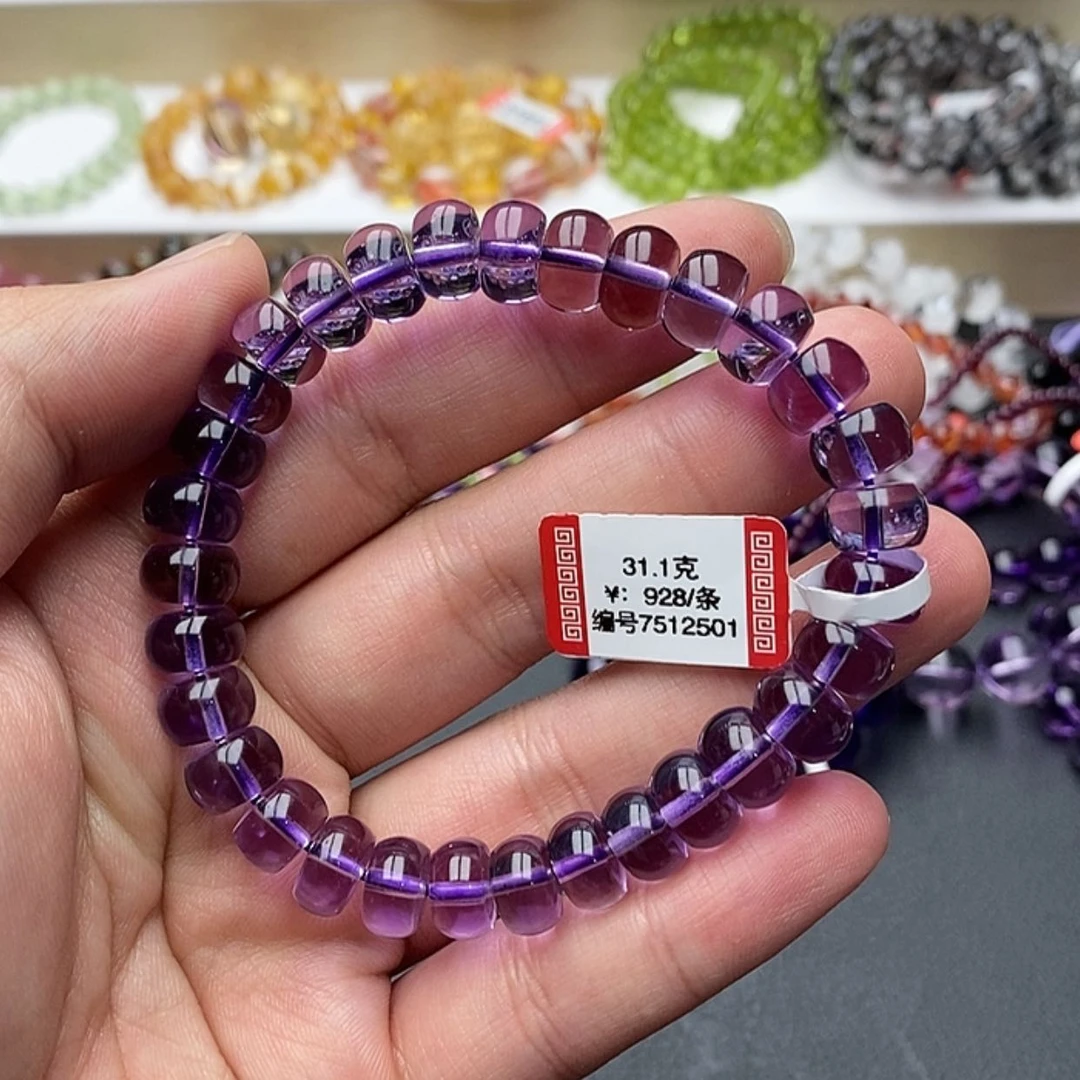【闪购商品】紫晶手链未镶嵌紫水晶算盘珠