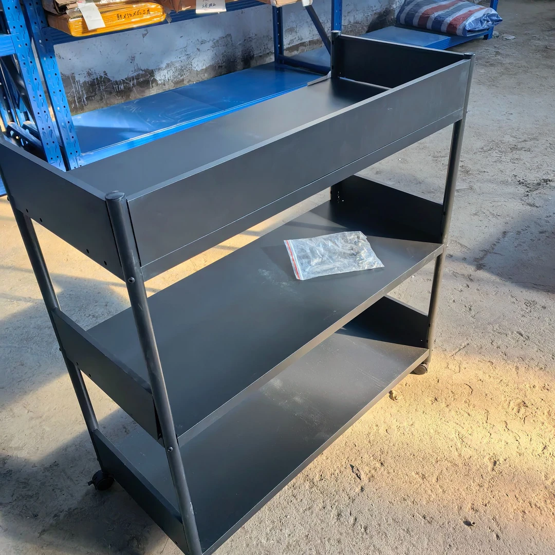 11号瑕疵90*40*93三层25黑围挡厨房置物架落地收纳