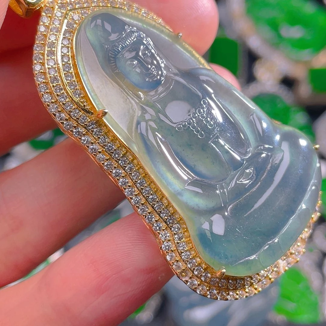 翡翠未镶嵌吊坠(不含链)