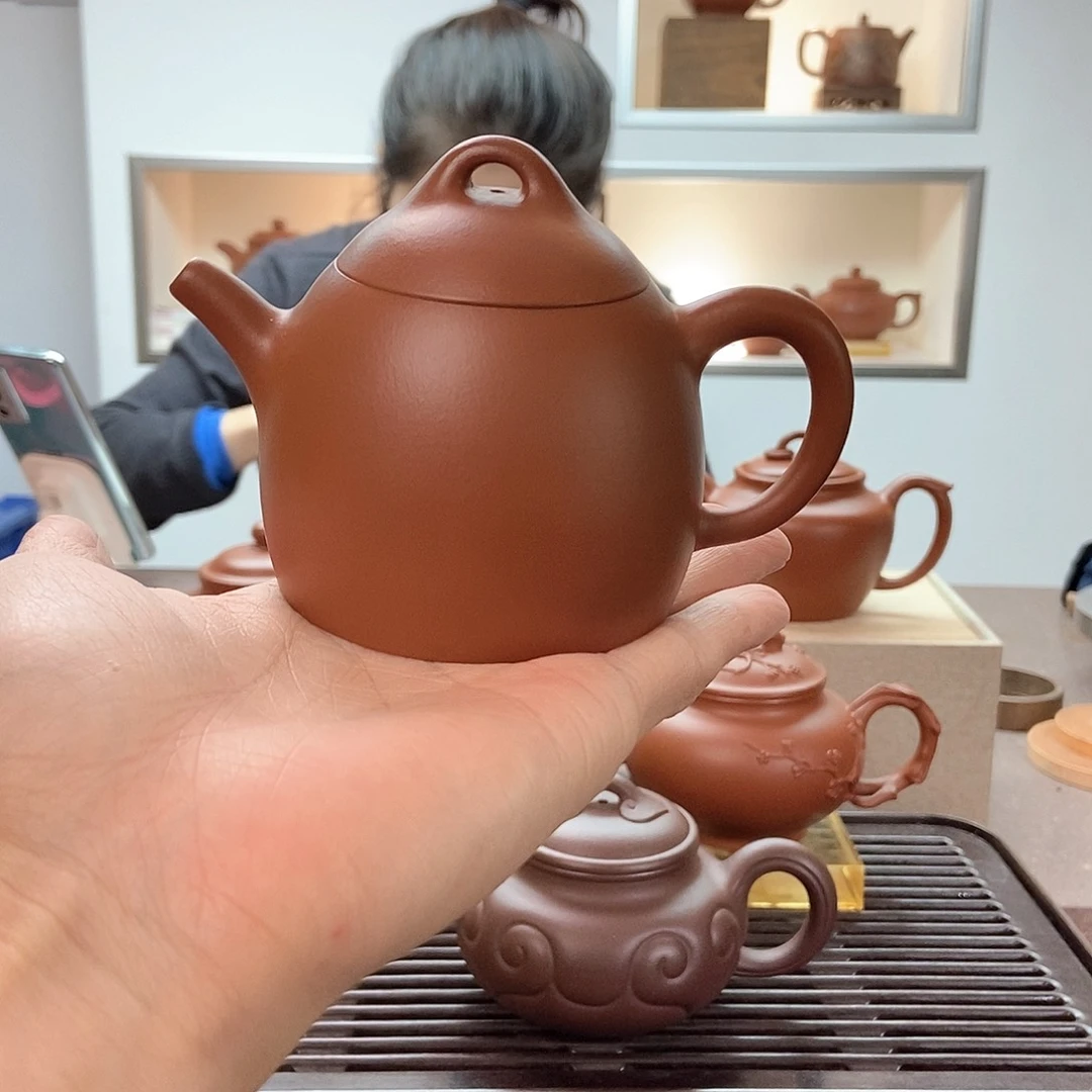 紫砂茶壶微瑕朱泥秦权