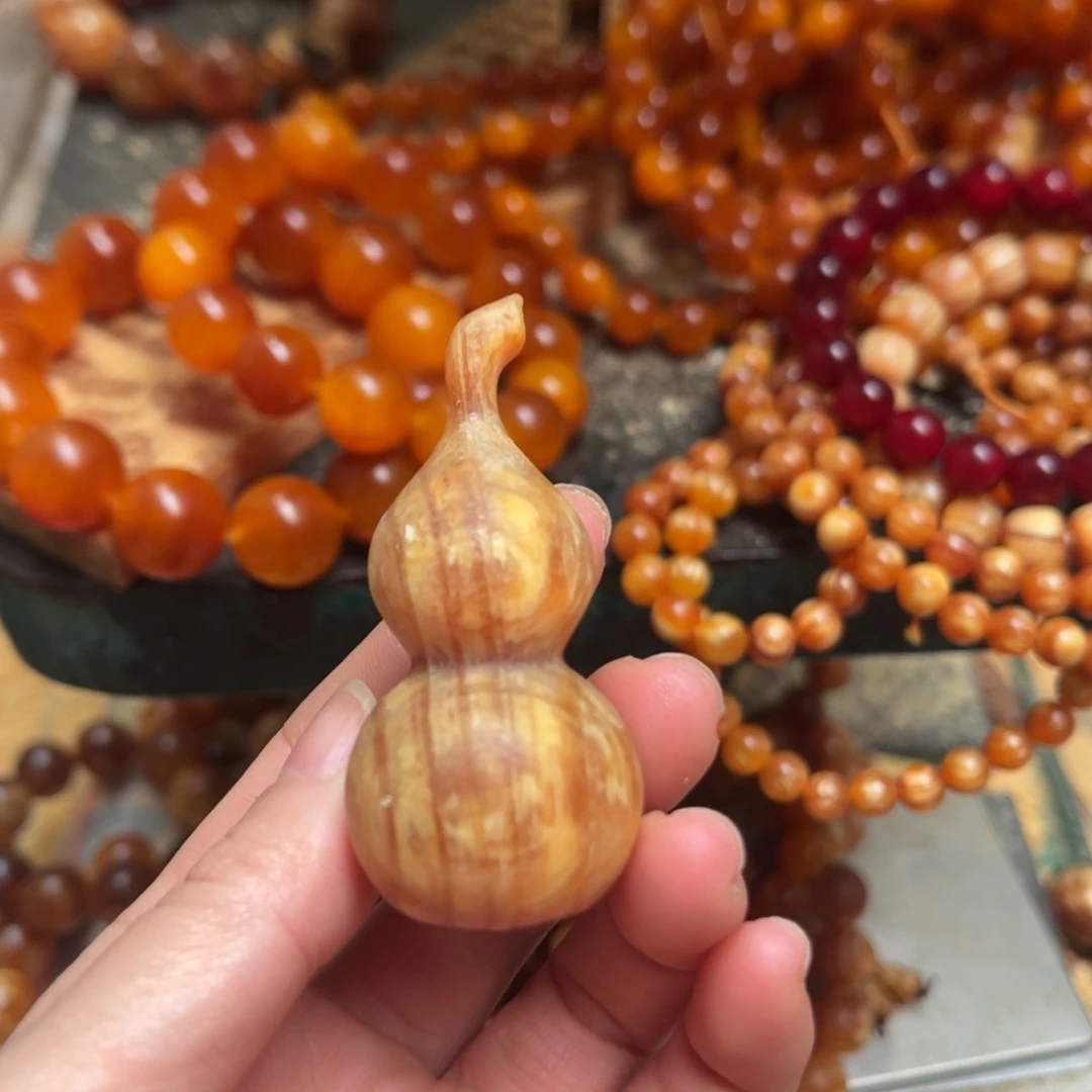 手串/手链松木（琥珀木）葫芦手把件