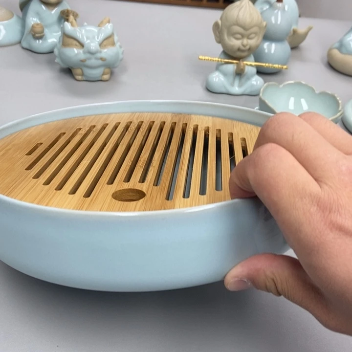 瓷追*天青色张君老师瑕干泡台