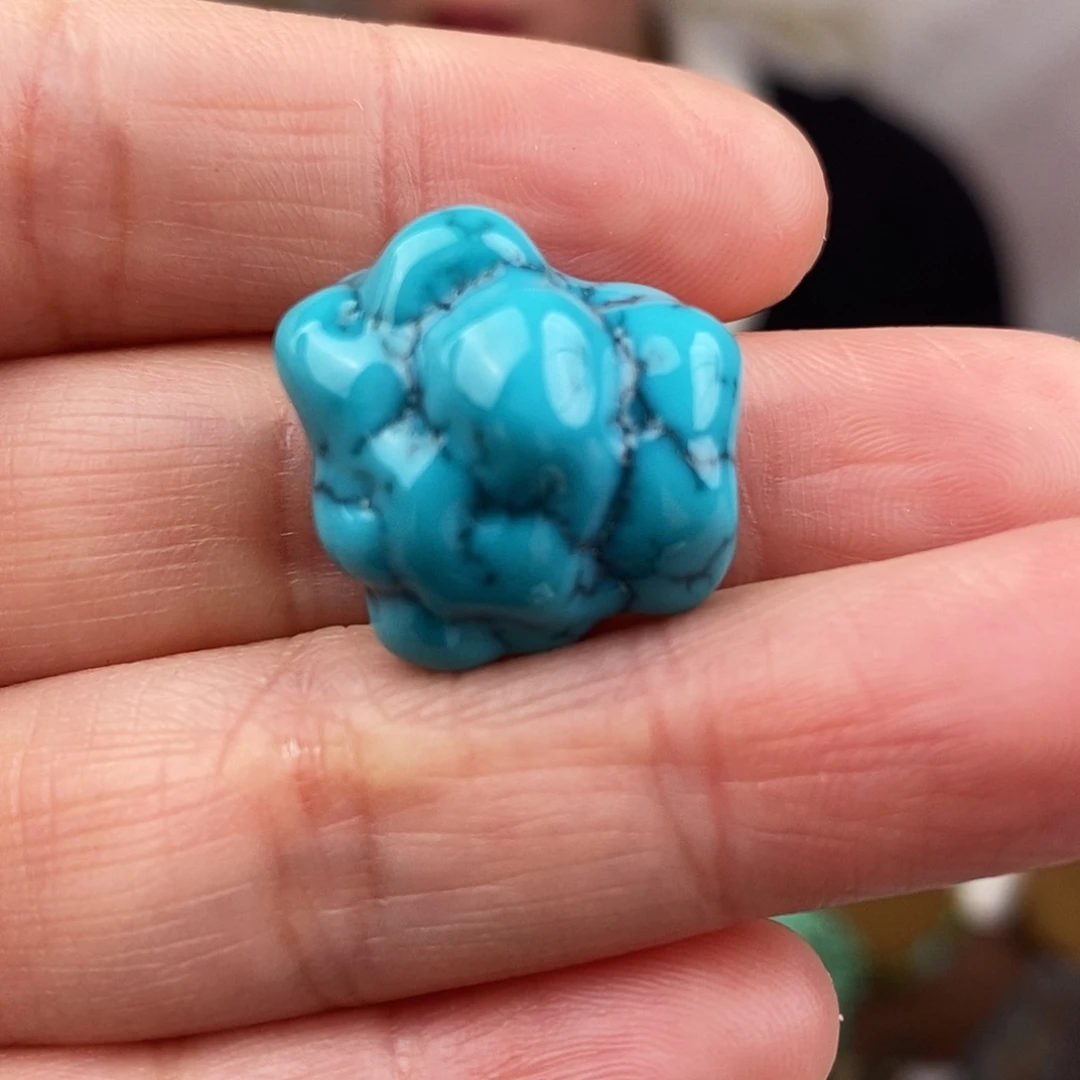 落***尘绿松石未镶嵌原矿