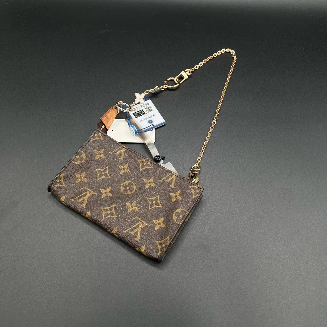 99新 LouisVuitton/路易威登 jp924 棕色老花腋下包 101849