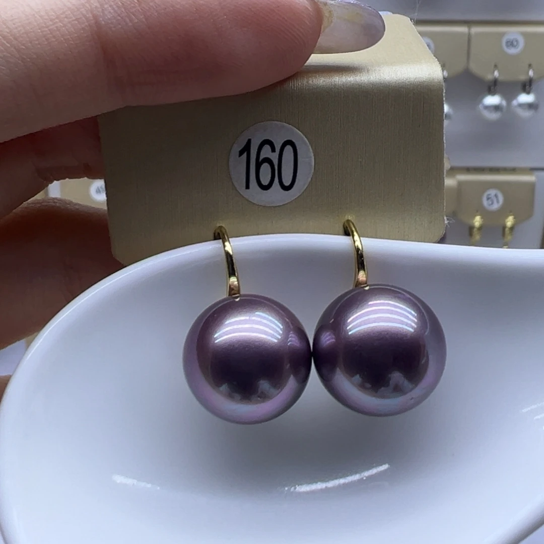 淡水珍珠耳饰银S925镶嵌