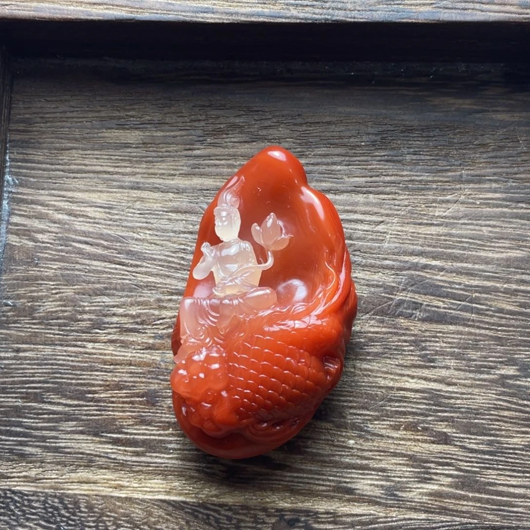 T***g南红玛瑙未镶嵌颈饰