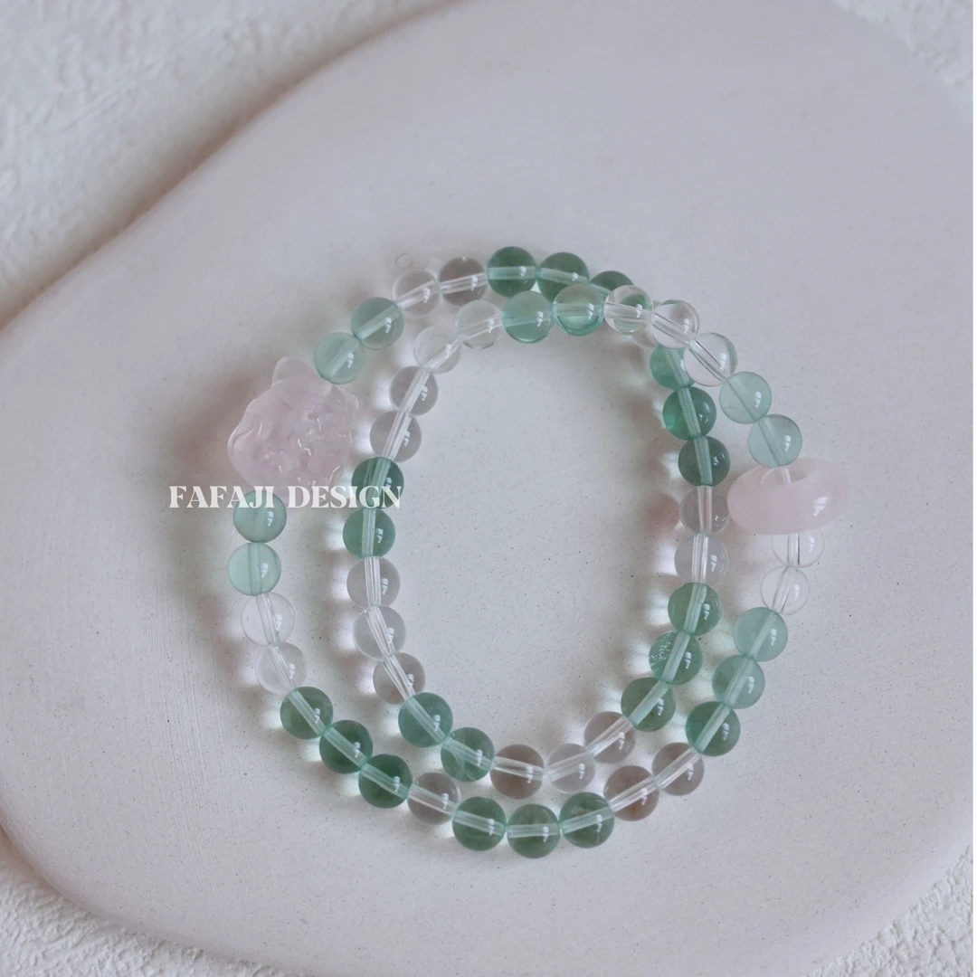 【青樱】白水萤石手链时尚百搭手饰手串配饰