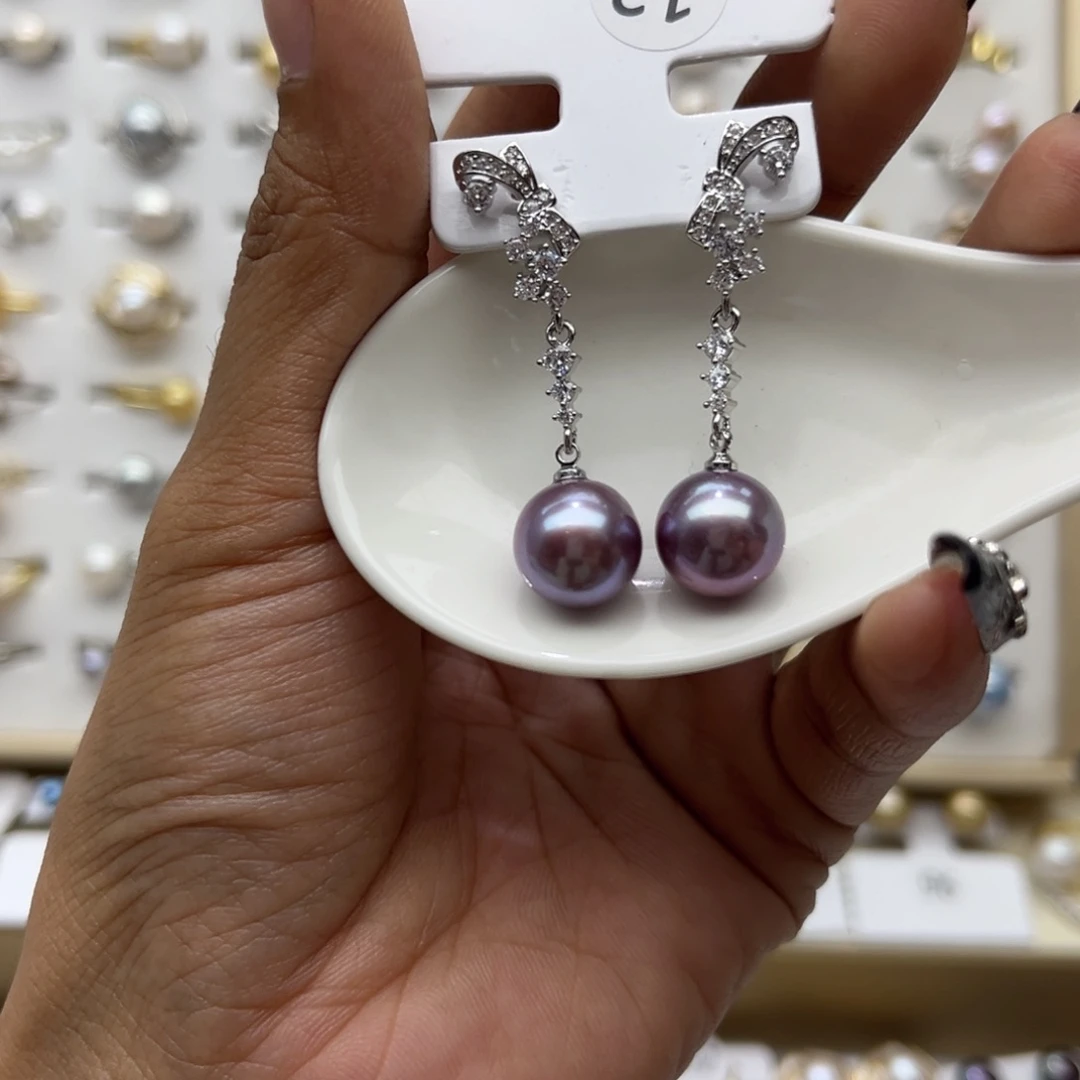 淡水珍珠戒指合金万*闪