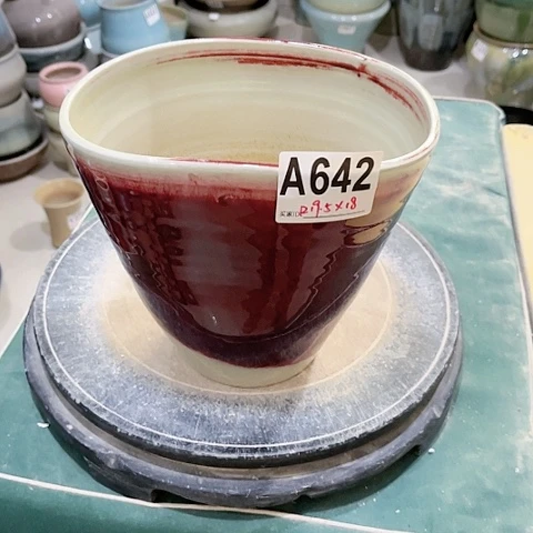 红陶景德镇陶瓷花盆手工-无孔