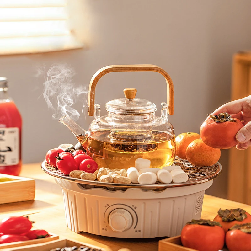 围炉煮茶玻璃壶带茶漏茶壶煮茶泡茶提梁玻璃壶煮水壶茶具大容量