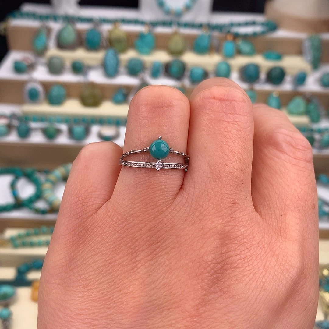 绿松石未镶嵌戒指