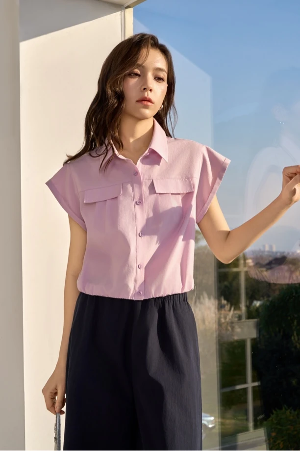C.crlu可路莎 截短衬衣 25夏新款