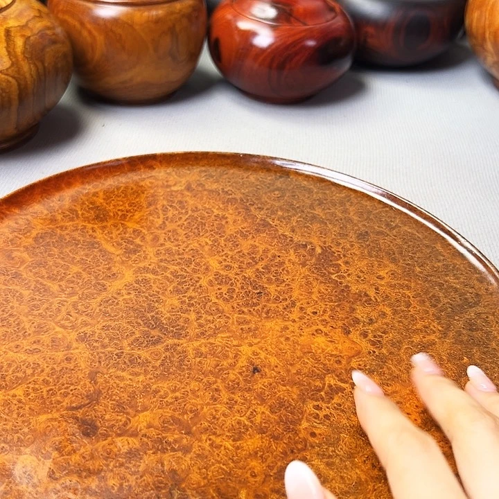 1*8缅甸花梨木留疤盘子一个