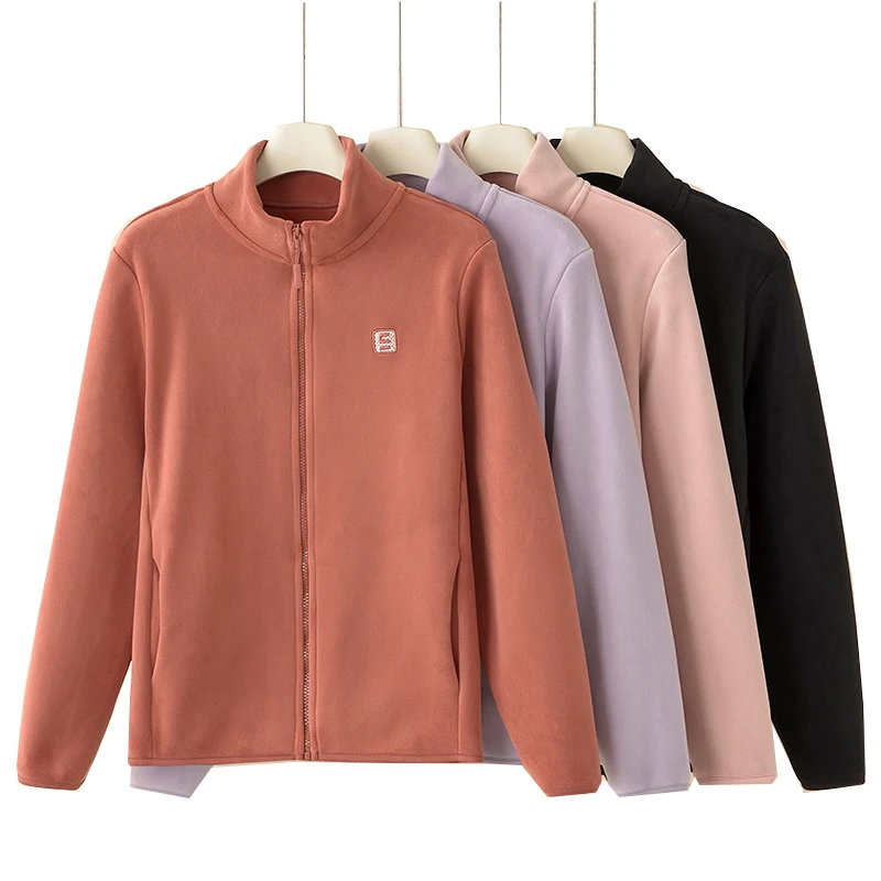 猫有范男女云感衣外套加厚奥粒绒加绒加厚上衣立领抓绒衣内胆保暖