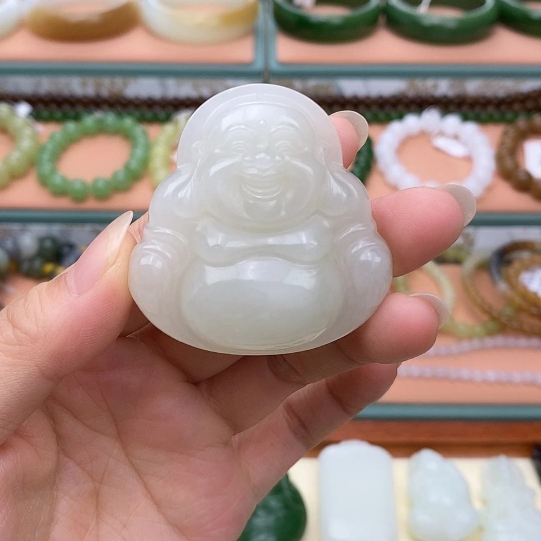 和田玉未镶嵌颈饰天然和田玉佛公