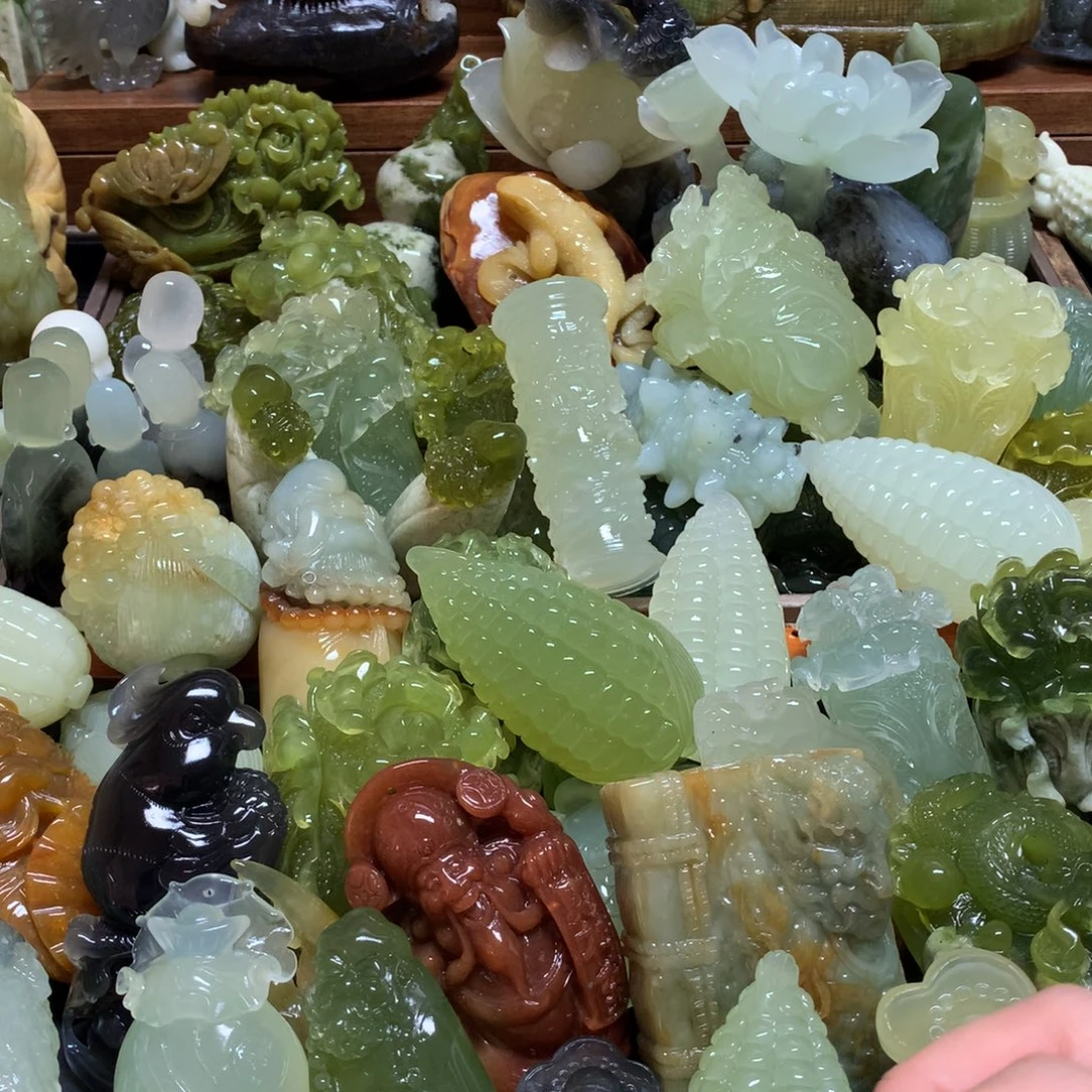 岫玉未镶嵌手把手把