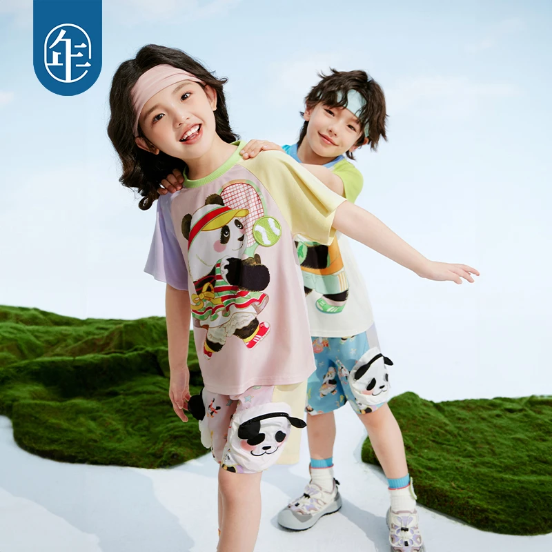 【百变盼达】年衣童装短袖套装女童两件套新款夏装休闲洋气上衣短裤