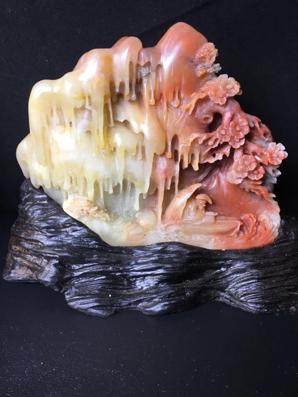 寿山石独钓寒江雪