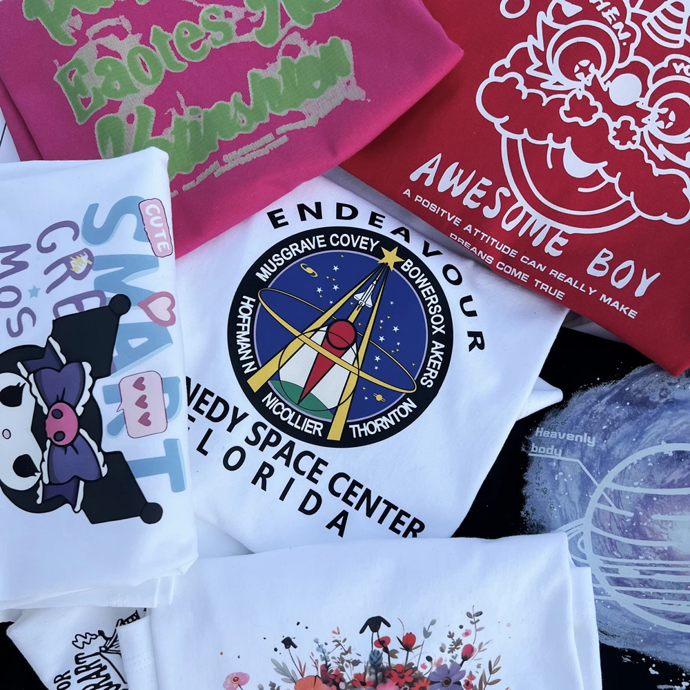 【050-071】夏季纯棉短袖T恤百搭男女童宽松洋气休闲风中大童上衣