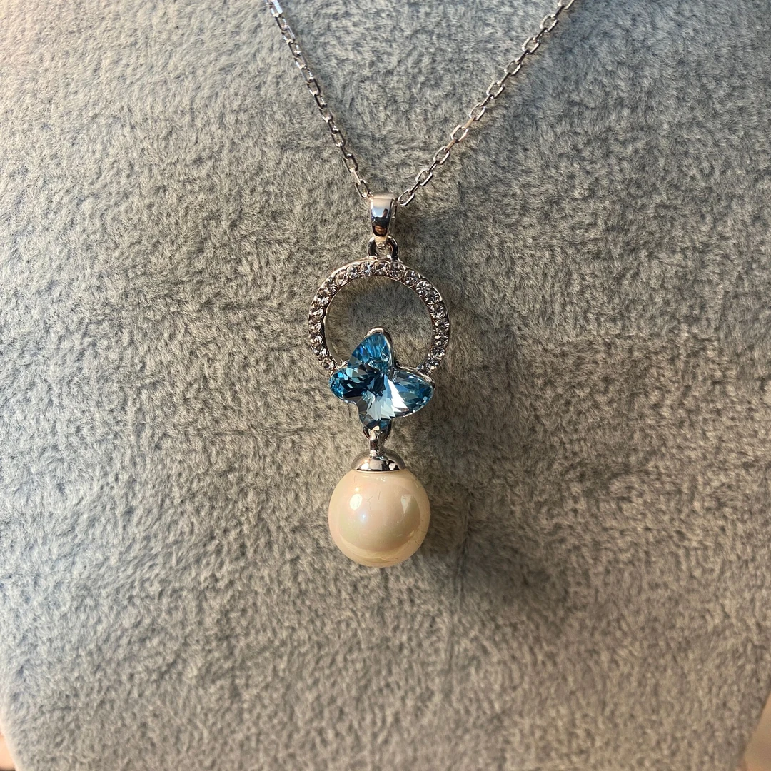 合金仿水晶项链 夏日橘子-气质百搭时尚灵动轻奢施家项链-X1113